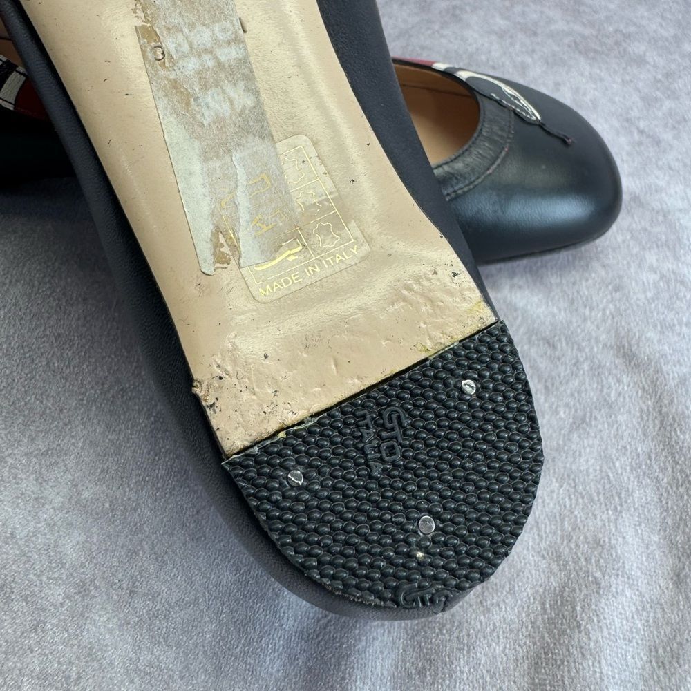 Rare Gucci Kingsnake Women’s Ballet Leather Flats 35.5 - Picture 9 of 10